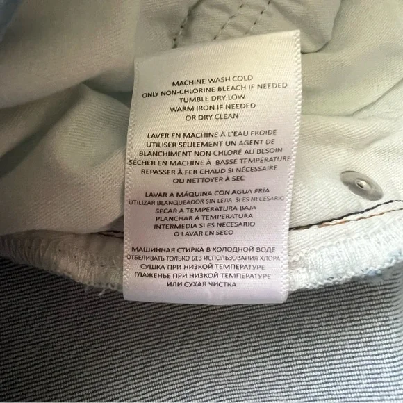 Re/Done Originals 90s High Rise Ankle Crop Denim in Worn Light Azure - Picture 11 of 11